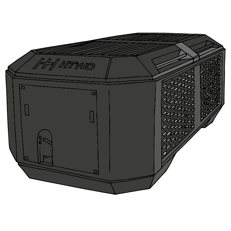 Illustration of Hyundai's HTWO Hydrogen Portable Generator